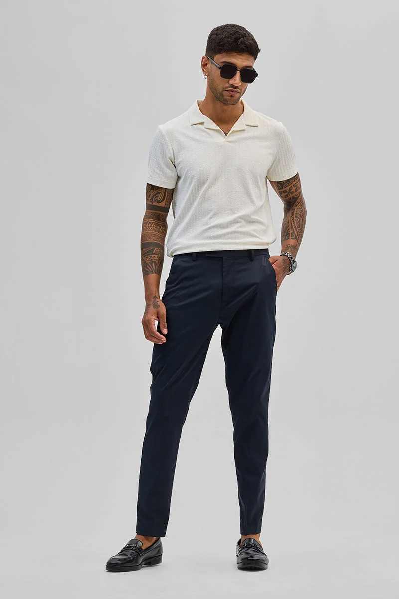 Snitch Navy Navy Slim Fit Chinos for Men | Best Price UAE